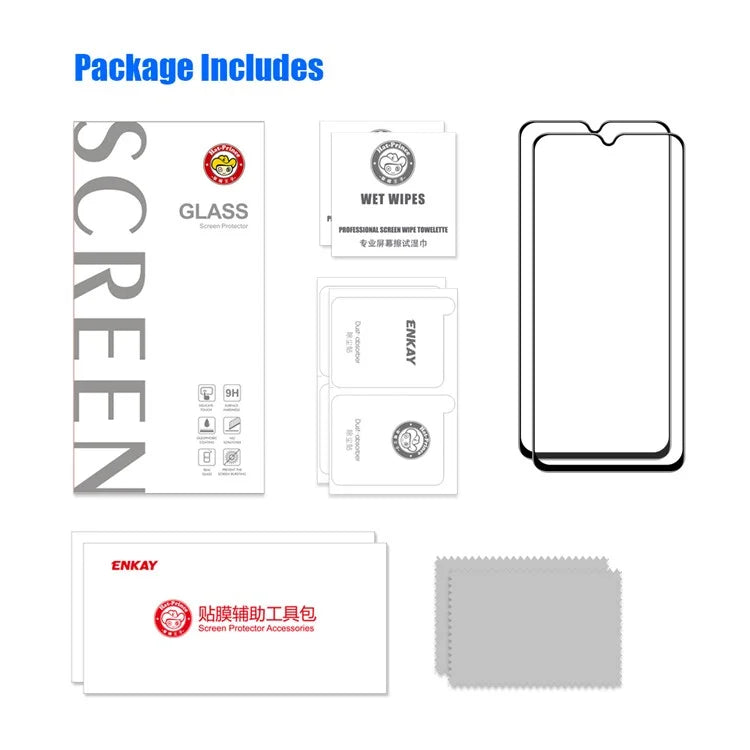 ENKAY HAT PRINCE 2Pcs for TECNO Spark Go 2023 4G Screen Protector High Aluminium-Silicon Glass Film