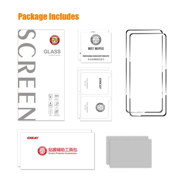 ENKAY HAT PRINCE 2Pcs for Honor Play 50 Plus 5G Full Glue Screen Protector Explosion-proof Protection