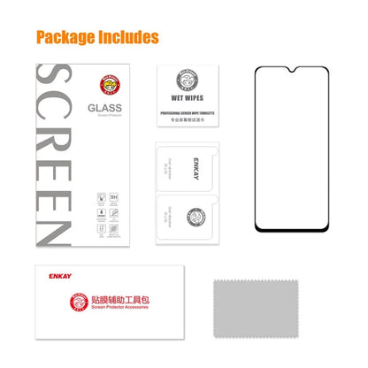 ENKAY HAT PRINCE for vivo Y22 4G High Aluminium-silicon Glass Screen Protector Silk Printing Edge 0.26mm