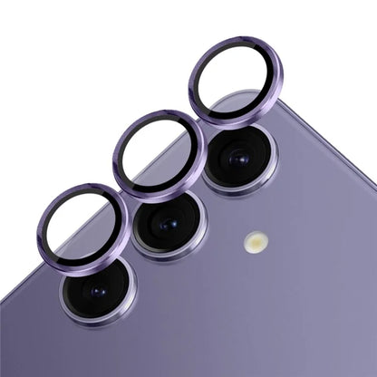 NORTHJO 1 Set For Samsung Galaxy S24 Camera Lens Film CD Vein Metal Ring + Tempered Glass Lens Film