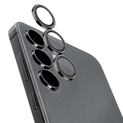NORTHJO 1 Set For Samsung Galaxy S24+ Camera Lens Protector CD Vein Metal Ring + Tempered Glass Lens Film