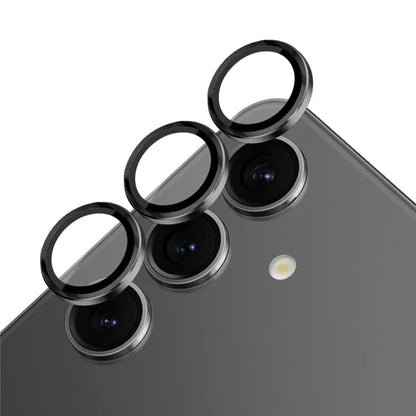 NORTHJO 1 Set For Samsung Galaxy S24+ Camera Lens Protector CD Vein Metal Ring + Tempered Glass Lens Film