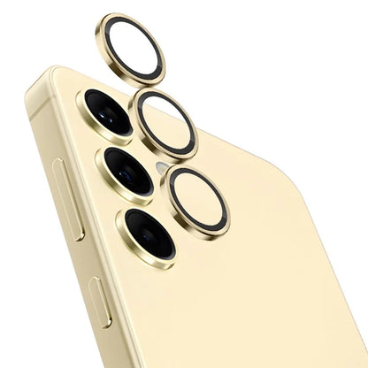 NORTHJO 1 Set For Samsung Galaxy S24+ Camera Lens Protector CD Vein Metal Ring + Tempered Glass Lens Film