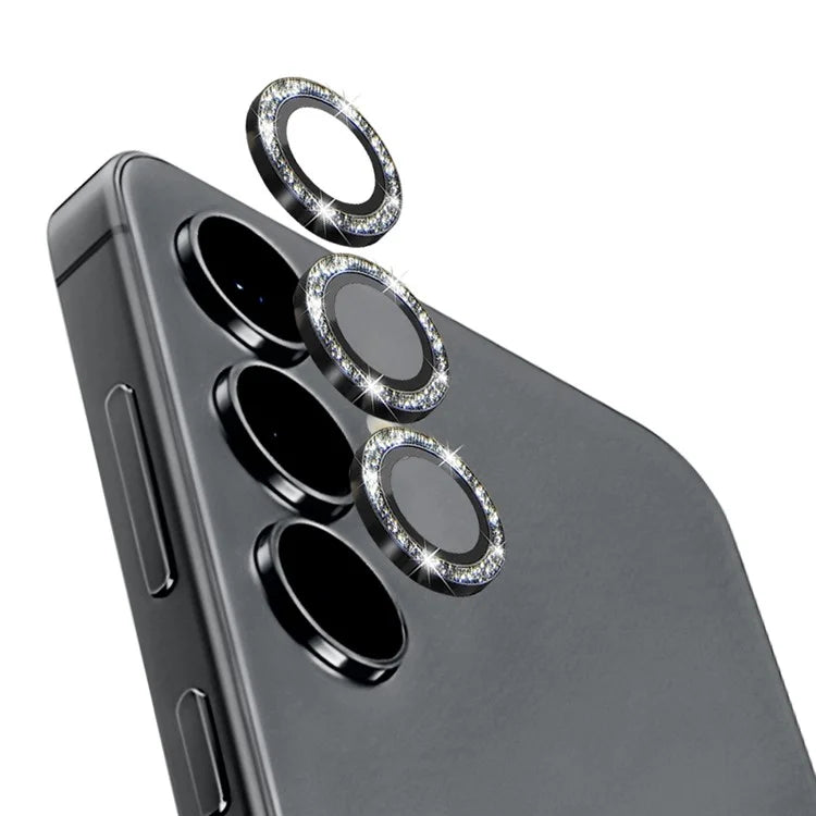 NORTHJO For Samsung Galaxy S24+ 1 Set Camera Lens Protector Glitter Metal Ring Ultra Clear Lens Film