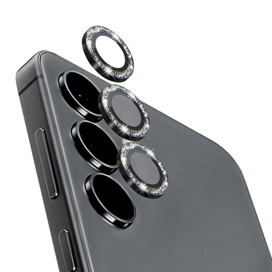 NORTHJO For Samsung Galaxy S24+ 1 Set Camera Lens Protector Glitter Metal Ring Ultra Clear Lens Film