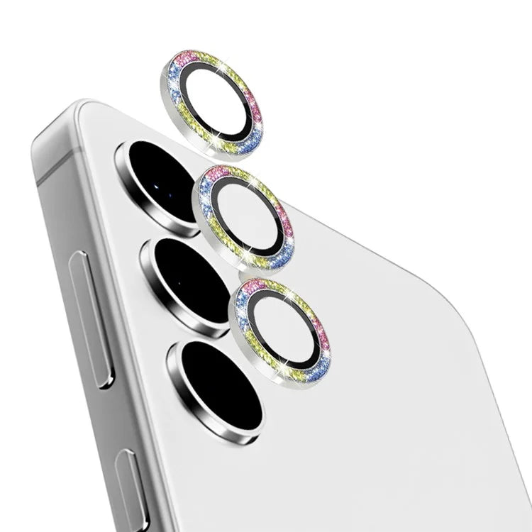 NORTHJO For Samsung Galaxy S24+ 1 Set Camera Lens Protector Glitter Metal Ring Ultra Clear Lens Film