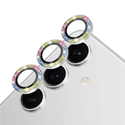 NORTHJO For Samsung Galaxy S24+ 1 Set Camera Lens Protector Glitter Metal Ring Ultra Clear Lens Film