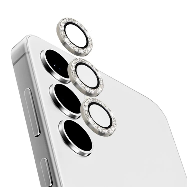NORTHJO For Samsung Galaxy S24+ 1 Set Camera Lens Protector Glitter Metal Ring Ultra Clear Lens Film