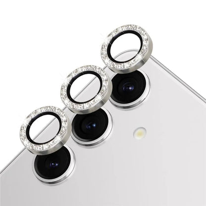 NORTHJO For Samsung Galaxy S24+ 1 Set Camera Lens Protector Glitter Metal Ring Ultra Clear Lens Film