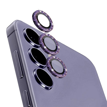 NORTHJO For Samsung Galaxy S24+ 1 Set Camera Lens Protector Glitter Metal Ring Ultra Clear Lens Film