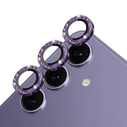 NORTHJO For Samsung Galaxy S24+ 1 Set Camera Lens Protector Glitter Metal Ring Ultra Clear Lens Film