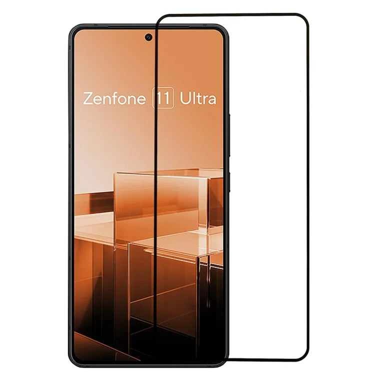 For Asus Zenfone 11 Ultra 5G Tempered Glass Screen Protector Silk Printing Full Glue Screen Film