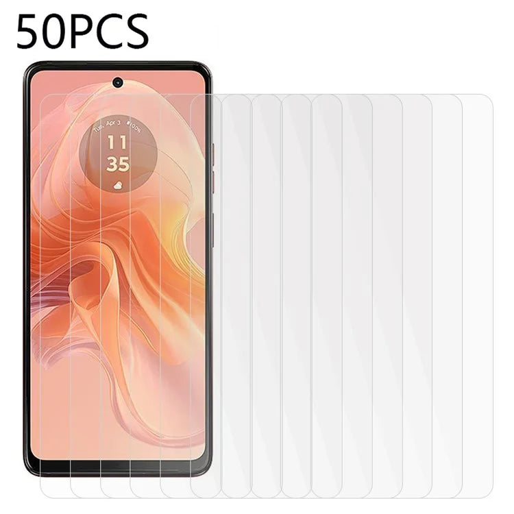 50PCS For Motorola Moto E14 4G / G04 4G / G04s 4G / G24 4G 2.5D Screen Protector HD Clear 0.3mm Anti-Scratch Tempered Glass Film
