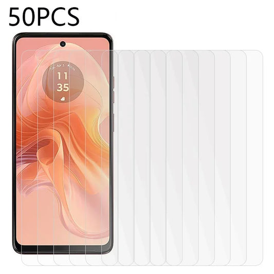 50PCS For Motorola Moto E14 4G / G04 4G / G04s 4G / G24 4G 2.5D Screen Protector HD Clear 0.3mm Anti-Scratch Tempered Glass Film
