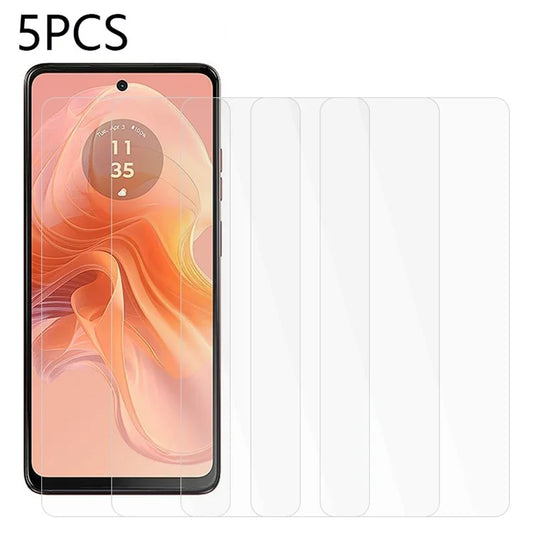5PCS For Motorola Moto E14 4G / G04 4G / G04s 4G / G24 4G Screen Protector 2.5D 0.3mm HD Tempered Glass Screen Film