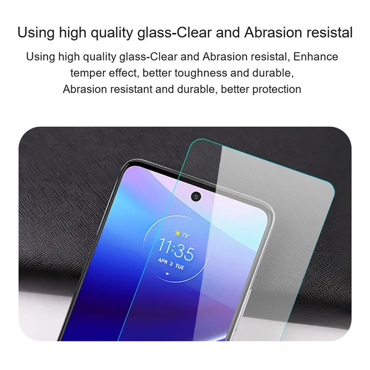 AMORUS For Motorola Moto E14 4G / G04 4G / G04s 4G / G24 4G Anti-Scratch Screen Protector High Aluminum-Silicon Glass Film