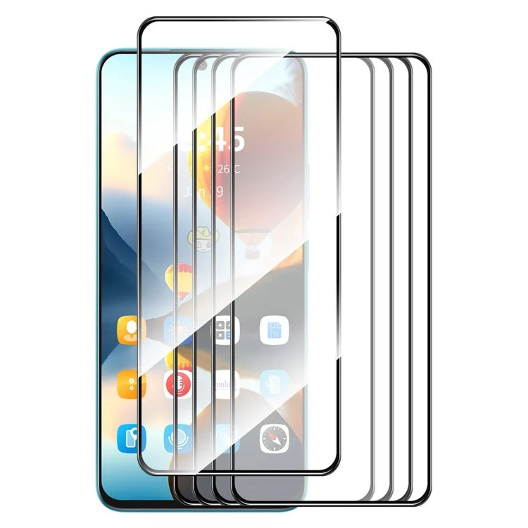 ENKAY HAT PRINCE 5Pcs for itel P55+ Full Screen Protector Silk Printing Anti-Explosion HD Clear Film