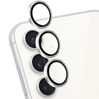 NORTHJO 1 Set For Samsung Galaxy S23 FE Camera Lens Protector Tempered Glass Rear Lens Film with CD Vein Metal Ring