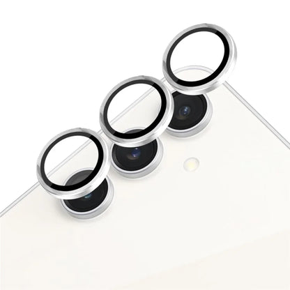NORTHJO 1 Set For Samsung Galaxy S23 FE Camera Lens Protector Tempered Glass Rear Lens Film with CD Vein Metal Ring