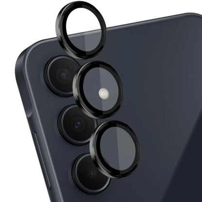 NORTHJO 1 Set For Samsung Galaxy A35 5G Camera Lens Film 9H Scratch-proof Rear Lens Protector with CD Vein Metal Ring