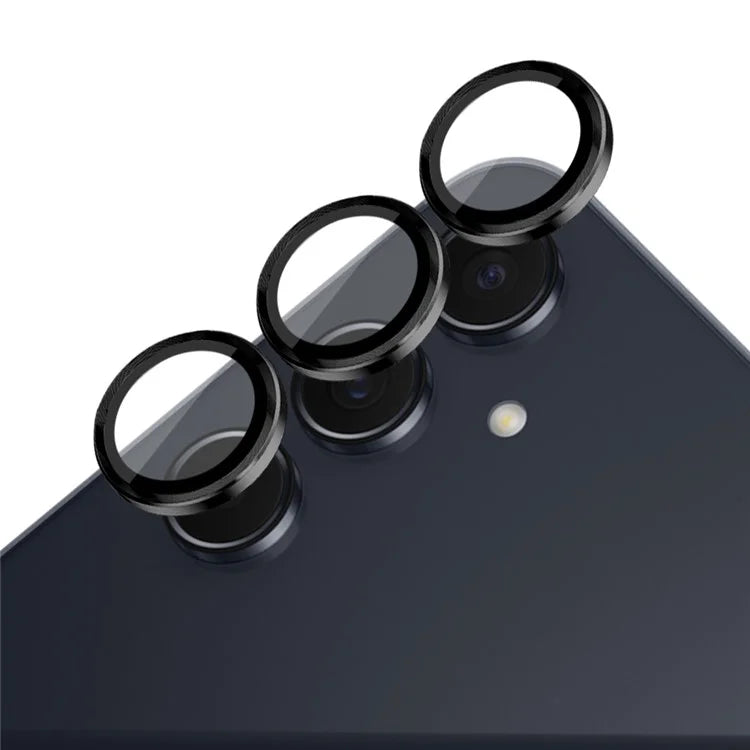 NORTHJO 1 Set For Samsung Galaxy A55 5G Camera Lens Film CD Vein Metal Ring + Tempered Glass Lens Film