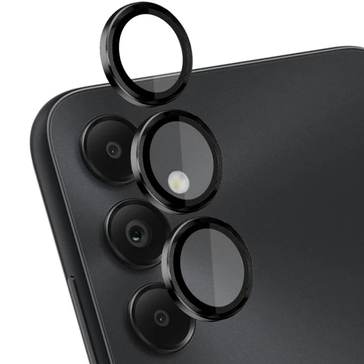 NORTHJO 1 Set For Samsung Galaxy A05s 4G Tempered Glass Camera Lens Protector with CD Vein Metal Ring