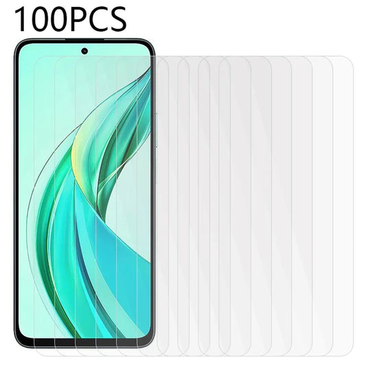 100PCS For Honor 90 Smart / X7b 4G / 5G HD Transparent Screen Protector Phone Tempered Glass Film