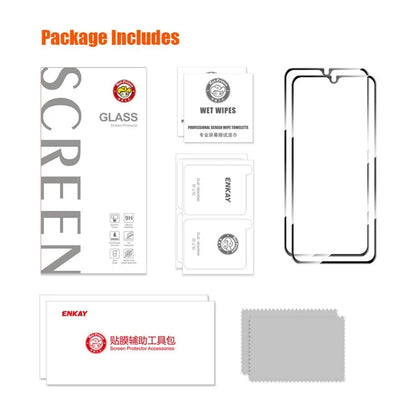 ENKAY HAT PRINCE 2Pcs for Samsung Galaxy F15 5G / M15 5G Full Screen Protector Silk Printing 0.26mm 9H Hardness Film