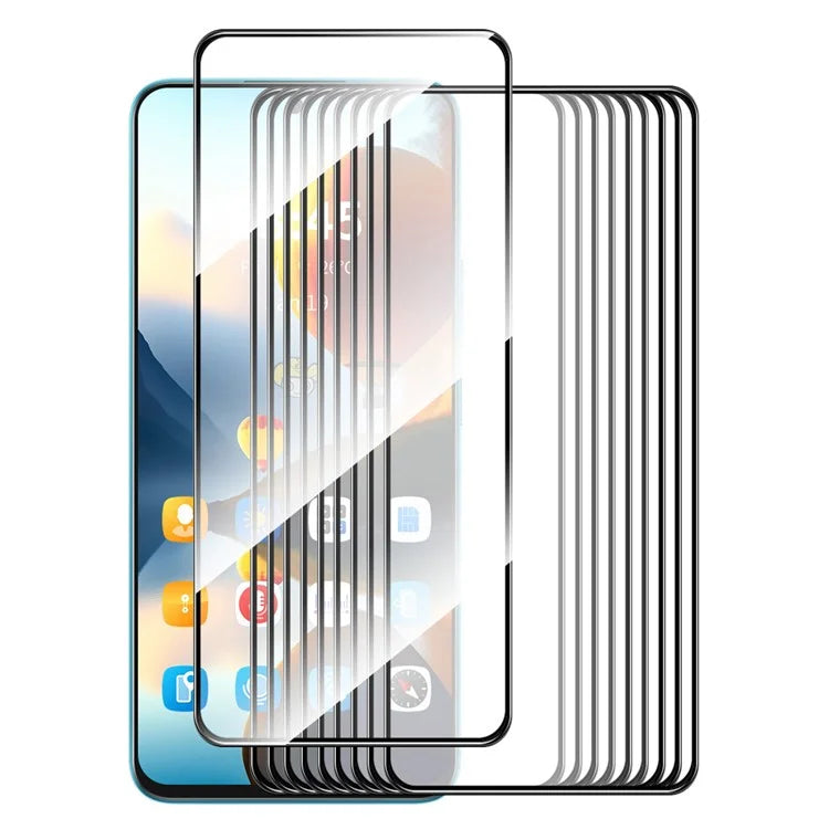 ENKAY HAT PRINCE 10Pcs for Xiaomi Poco M6 Pro 4G / Redmi Note 13 Pro 4G Clear Screen Protector 9H High Aluminium-silicon Glass Film