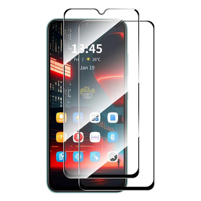 ENKAY HAT PRINCE 2Pcs for Realme 10 5G / 9i 5G Screen Protector Anti-explosion Silk Printing 0.26mm Film