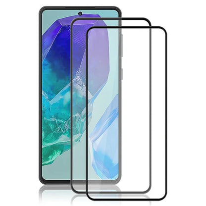 AMORUS 2Pcs For Samsung Galaxy M55 5G / C55 5G / F55 5G Screen Protector Silk Printing 9H Tempered Glass Film