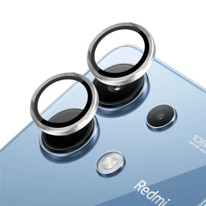 NORTHJO 1 Set For Xiaomi Redmi Note 13 4G Camera Lens Protector Tempered Glass+Metal Ring Lens Film