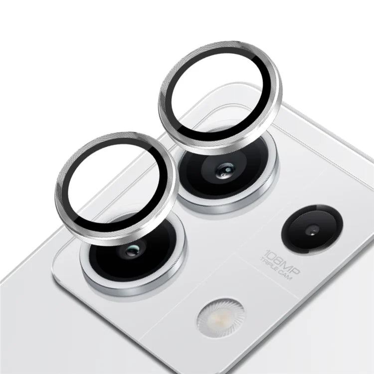NORTHJO 1 Set For Xiaomi Redmi Note 13 5G Camera Lens Protector HD Tempered Glass+Metal Ring Lens Film