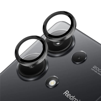 NORTHJO 1 Set For Xiaomi Poco M6 Pro 4G / Redmi Note 13 Pro 4G Camera Lens Protector CD Vein Metal Ring Lens Film