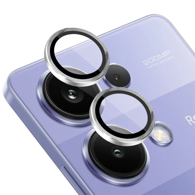 NORTHJO 1 Set For Xiaomi Poco M6 Pro 4G / Redmi Note 13 Pro 4G Camera Lens Protector CD Vein Metal Ring Lens Film
