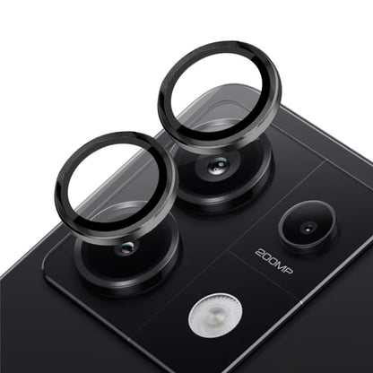 NORTHJO 1 Set For Xiaomi Redmi Note 13 Pro 5G / Poco X6 5G Camera Lens Film Tempered Glass+Metal Ring Lens Protector