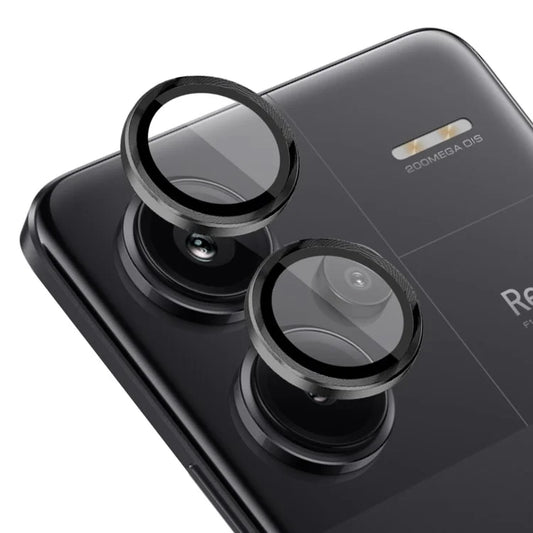 NORTHJO 1 Set For Xiaomi Redmi Note 13 Pro+ 5G Camera Lens Film Anti-fingerprint Tempered Glass+Metal Ring Lens Protector