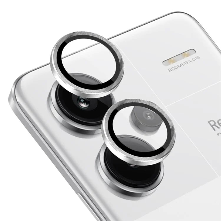 NORTHJO 1 Set For Xiaomi Redmi Note 13 Pro+ 5G Camera Lens Film Anti-fingerprint Tempered Glass+Metal Ring Lens Protector