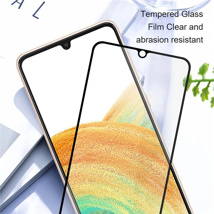 AMORUS Full Screen Protector for Samsung Galaxy M14 4G / A05s 4G Clear Tempered Glass Film (Silk Printing)