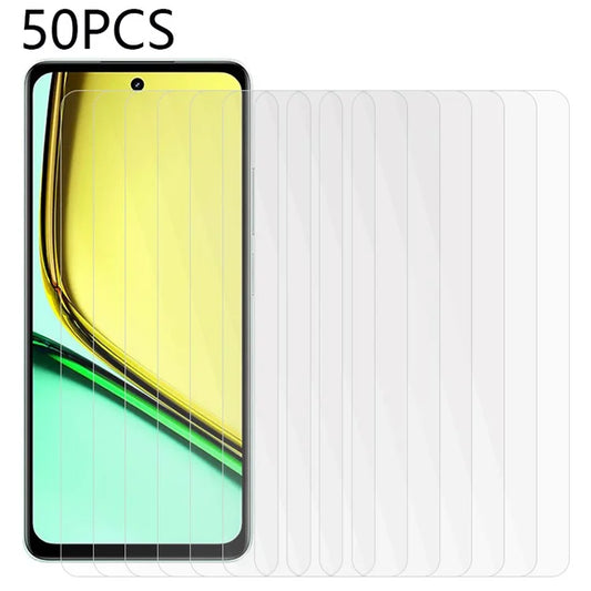 50PCS For Realme 12 Lite 4G Clear Tempered Glass Screen Protector 2.5D 0.3mm Screen Film Wholesale Phone Accessories