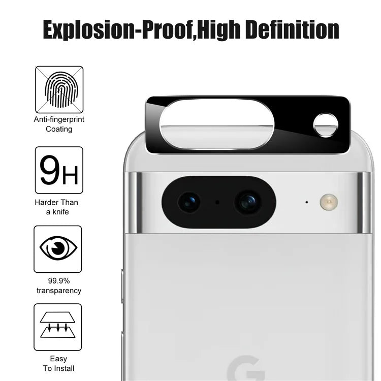 For Google Pixel 8a Camera Lens Protector 9H Tempered Glass Rear Lens Film