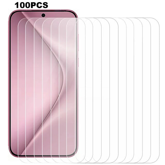 100PCS For Huawei Pura 70 Clear Screen Protector Cell Phone Tempered Glass Screen Film