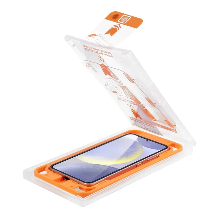 100PCS For Samsung Galaxy S24+ Screen Protector Clear Tempered Glass Anti-explosion Film with Dust Chamber