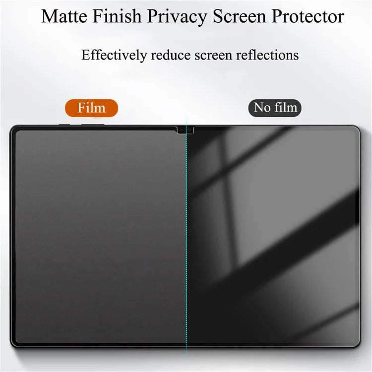 For Samsung Galaxy Tab A9+ Screen Protector 0.3mm Arc Edge Full Covering Anti-Spy Tempered Glass Film