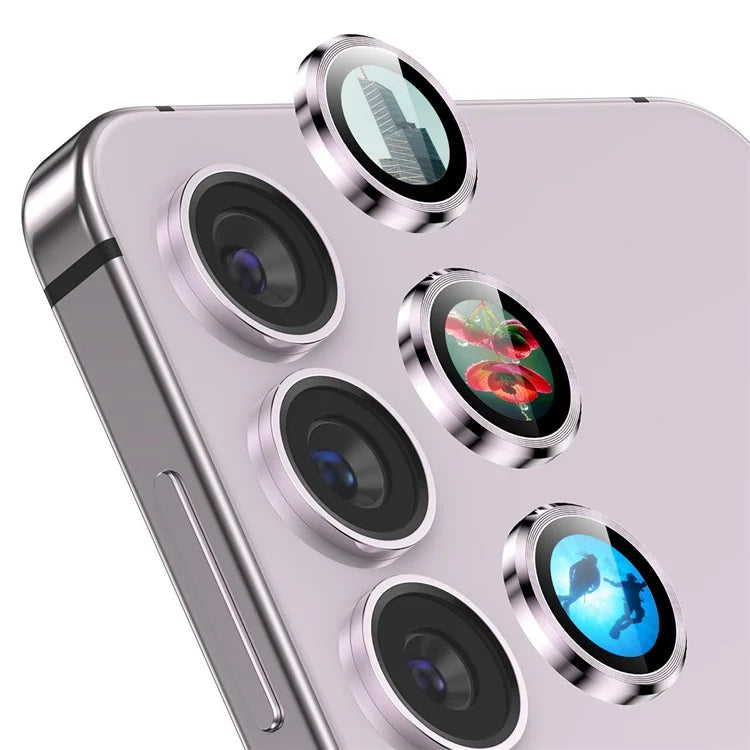 ENKAY HAT PRINCE For Samsung Galaxy S24+ Camera Lens Protector AR Clear Film + Metal Ring Lens Guard