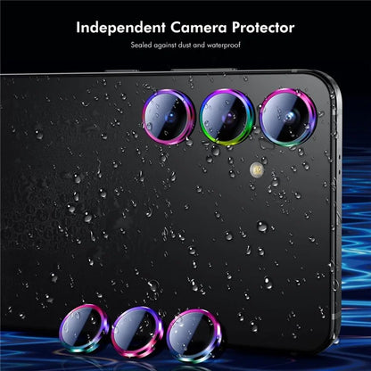 ENKAY HAT PRINCE For Samsung Galaxy S24+ Camera Lens Protector AR Clear Film + Metal Ring Lens Guard