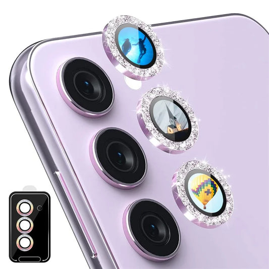 ENKAY HAT PRINCE For Samsung Galaxy S24+ AR Enhance Camera Lens Protector Glitter Metal Ring Lens Guard