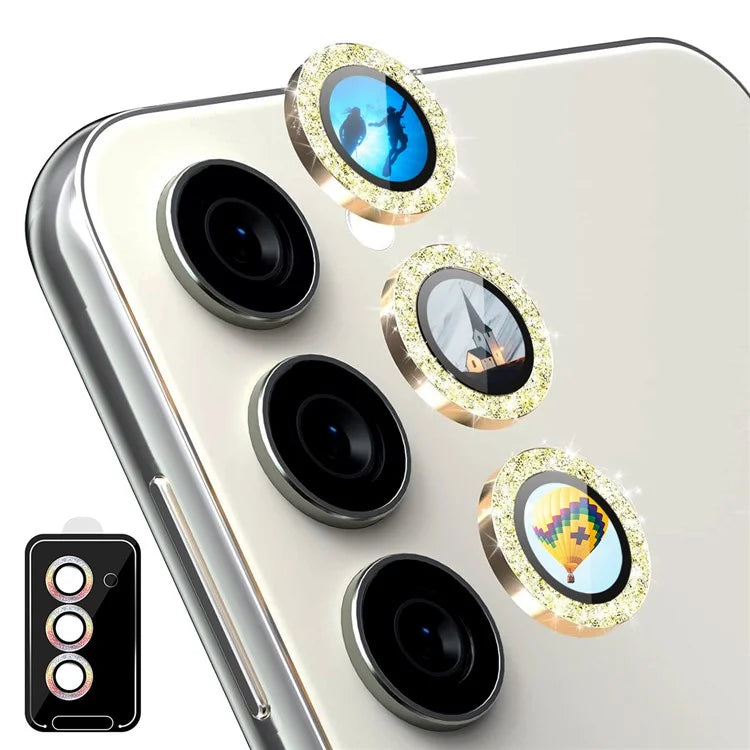 ENKAY HAT PRINCE For Samsung Galaxy S24+ AR Enhance Camera Lens Protector Glitter Metal Ring Lens Guard