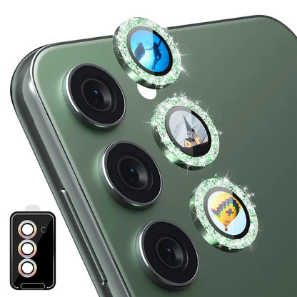 ENKAY HAT PRINCE For Samsung Galaxy S23 / S23+ Camera Lens Protector Tempered Glass+Aluminum Alloy Glitter Individual Lens Film