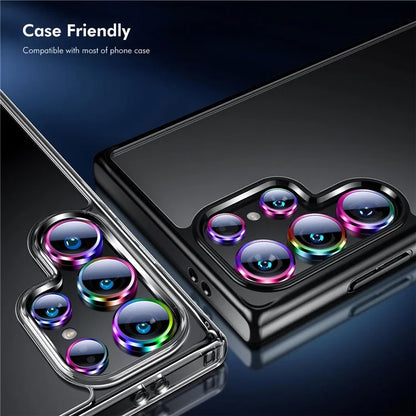 ENKAY HAT PRINCE For Samsung Galaxy S23 Ultra 1 Set Camera Lens Protector Metal Ring AR-Enhanced Lens Film